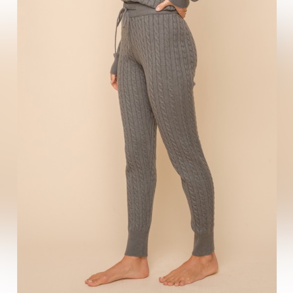 🆕Sweater Knit Pant Leggings Only Charcoal Gray S, M & L Available - Picture 3 of 4